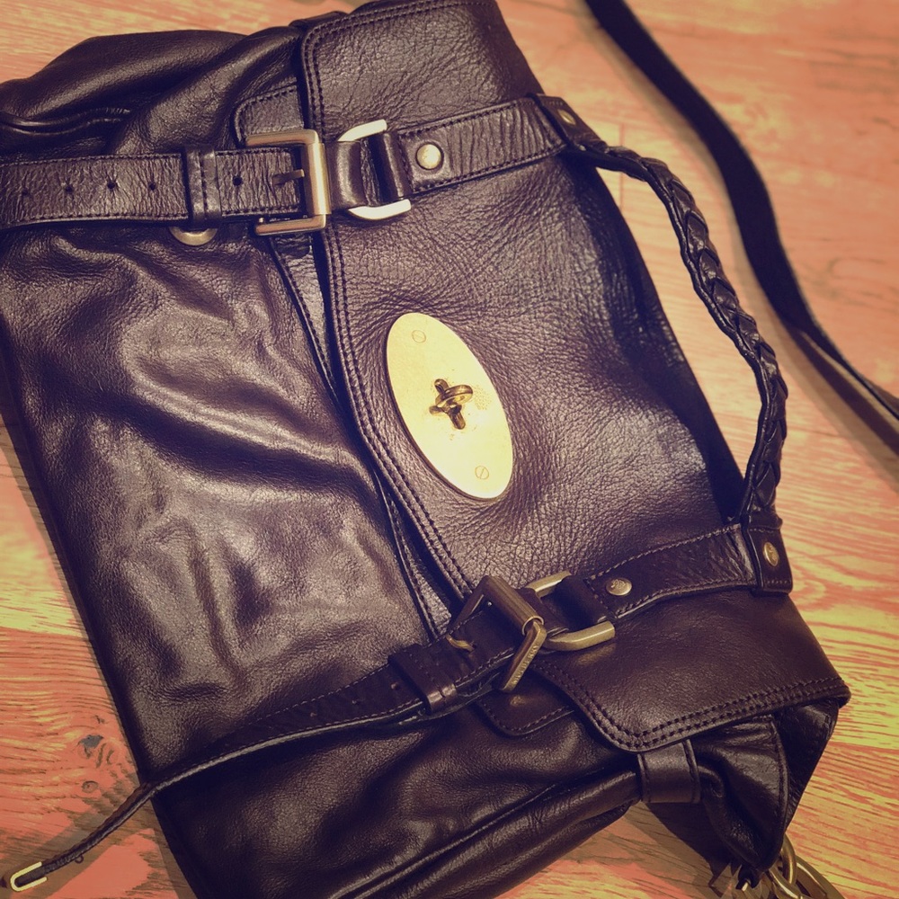 Mulberry Leather Alexa Satchel Med Crossbody